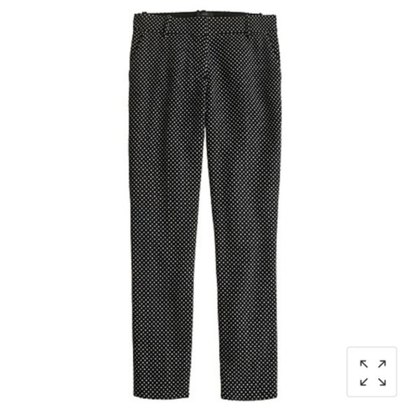 J. Crew Cafe Capri Wool Tiny Dot Pants 8 - Picture 2 of 2